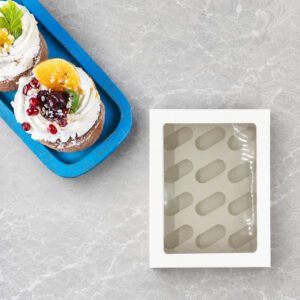 White Cupcake Boxes With Window 10 Pack (holds 12)